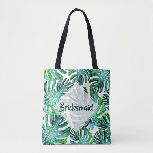 Tote Bag Femme d'information sur mesure verte tropicale feu (Devant)
