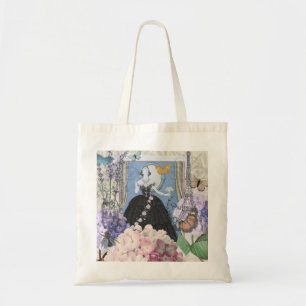 Tote Bag Femme élégante bleue Robe florale Chic