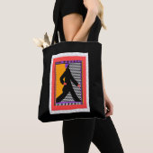 Tote Bag Femme en promenade Noir  (De près)