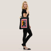 Tote Bag Femme en promenade Noir  (Sur le modèle)