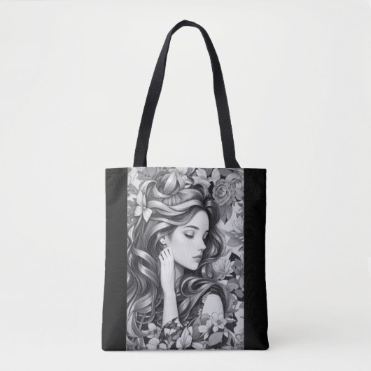 Tote Bag Femme endormie (Devant)