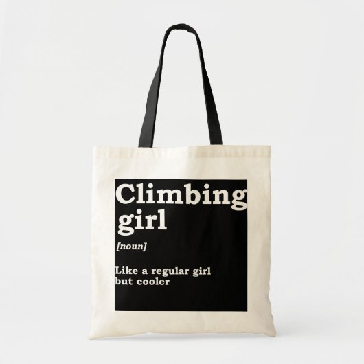 Tote Bag Femme Escalade fille définition Noun Mountaineer (Devant)