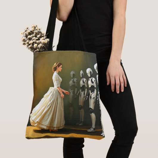Tote Bag Femme et robots (De près)