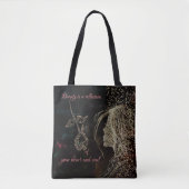 Tote Bag femme et rose (Devant)