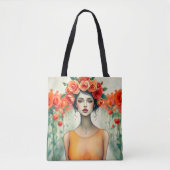 Tote Bag Femme et Rose (Devant)