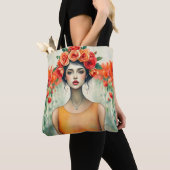 Tote Bag Femme et Rose (De près)