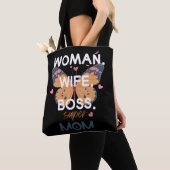 Tote Bag Femme, femme, patron, super maman (De près)