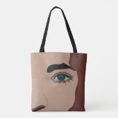 Tote Bag Femme Fille Visage Oeil (Dos)