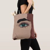 Tote Bag Femme Fille Visage Oeil (De près)