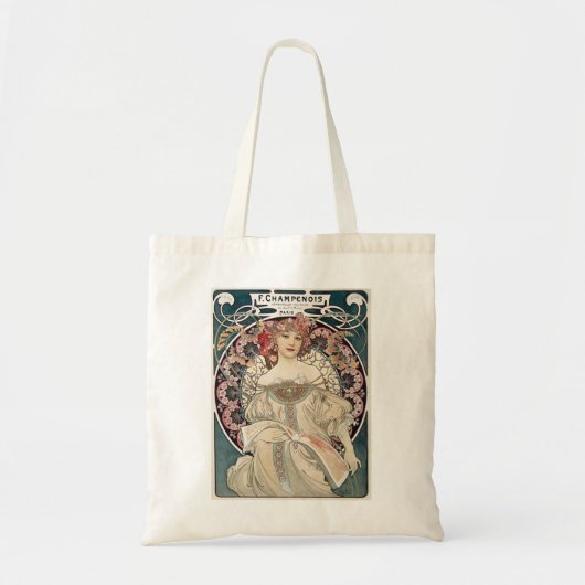 Tote Bag Femme française aux fleurs (Devant)