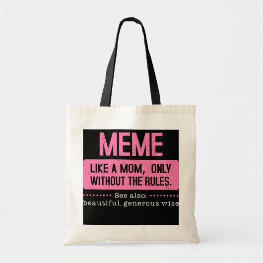 Tote Bag Femme Grand-mère Mème Drôle Définition Grand-mère (Devant)