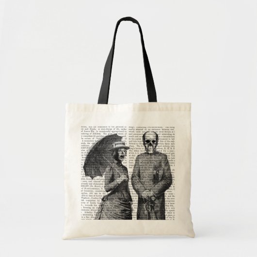Tote Bag Femme hurlante et crâne (Devant)