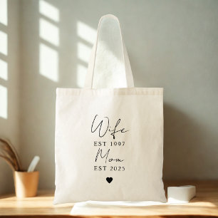 Tote Bag Femme Maman EST 2025   Cadeau personnalisé Nouveau
