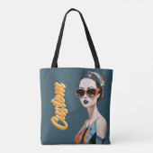 Tote Bag Femme moderne chic, élégance géométrique (Dos)
