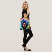 Tote Bag Femme Noire Avec Cheveux Afro Dans Les Lunettes Ga (Sur le modèle)