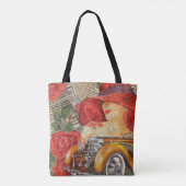 Tote Bag Femme parisienne : Tour Eiffel Retro. (Dos)
