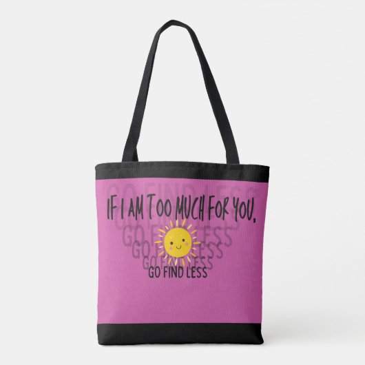 Tote Bag Femme rose confiante joyeuse soleil (Dos)