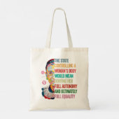 Tote Bag Femme Ruth Bader Ginsburg Pro Choice Mon corps Mon (Dos)