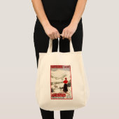 Tote Bag Femme Skier Surplombant Adelboden Poster (Devant (produit))