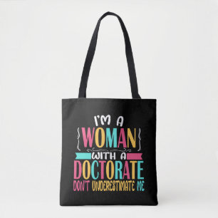 Tote Bag Femme Titulaire D'Un Doctorat Diplôme De Doctorat