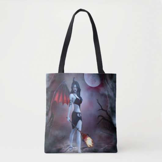 Tote Bag Femme vampire démon (Devant)