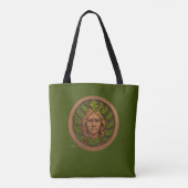 Tote Bag Femme verte - Bois (Dos)