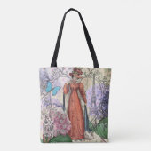 Tote Bag Femme victorienne à la mode rouge colorée (Dos)