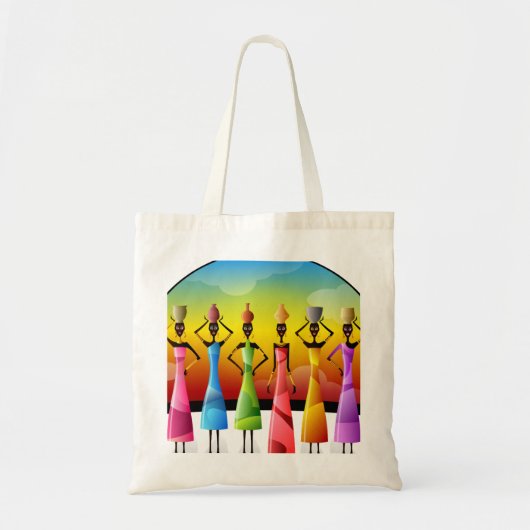 Tote Bag Femmes africaines avec poterie sur la tête (Devant)