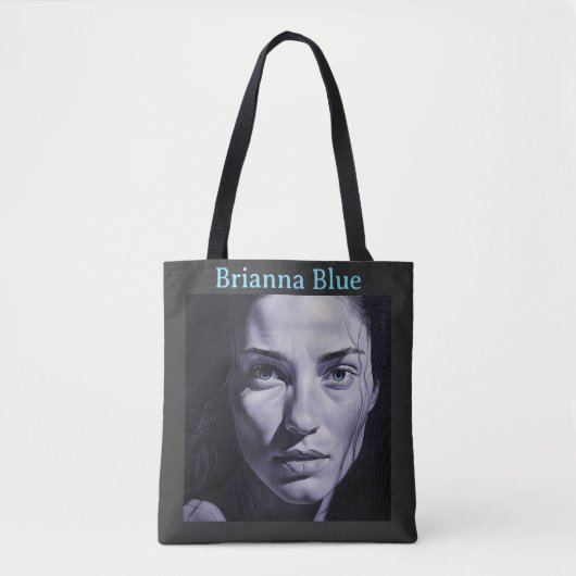 Tote Bag Femmes "Bleues Brianna" Au Charbon (Devant)