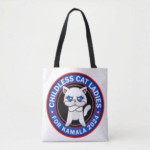Tote Bag Femmes de chats sans enfants pour Kamala Democrats