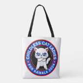 Tote Bag Femmes de chats sans enfants pour Kamala Democrats (Dos)