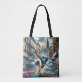 Tote Bag Femmes en action de Breakdancer Silhouette de New (Devant)