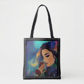 Tote Bag Femmes fantastiques avec roses (Devant)