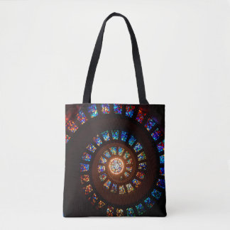 Tote Bag Fenêtre de spirale en verre souillé