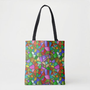 Tote Bag Fenêtre de verre coloré abstrait