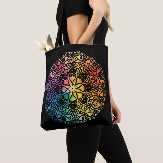 Tote Bag Fenêtre gothique Fierté arc-en-ciel (De près)