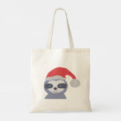 Tote Bag Fente de Noël avec chapeau de Noël (Dos)