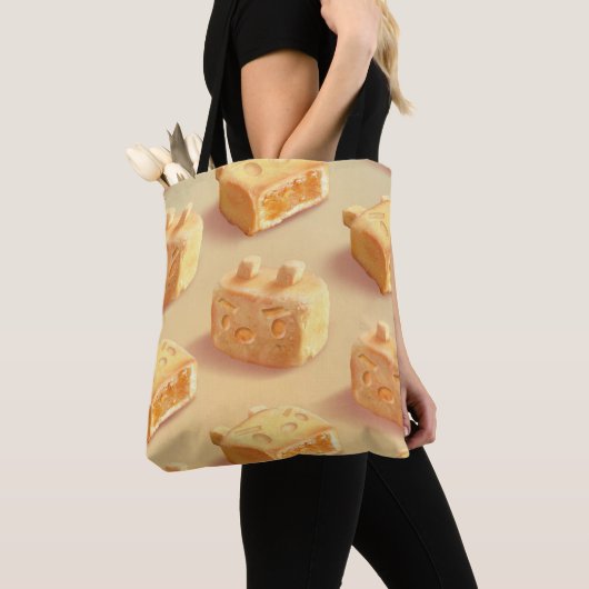 Tote Bag Fer T : Motif de gâteau d'ananas taïwanais (De près)