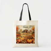 Tote Bag Ferme citrouille automne récolte Thanksgiving (Devant)