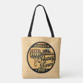 Tote Bag Ferme d'abeilles de miel NOM PERSONNALISÉ Ruche de (Dos)