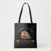 Tote Bag Ferme d'eau douce citrouilles feuilles automne aut (Devant)