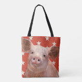 Tote Bag Ferme patriotique - Cochon (Dos)