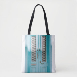 TOTE BAG FERMÉ PORTES TURQUOISES FRANÇAISES