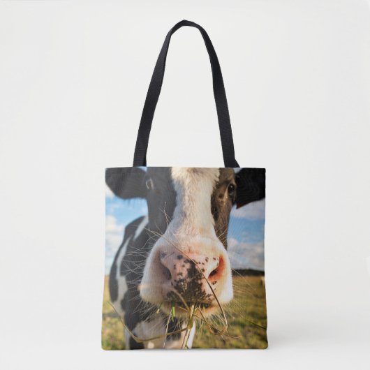 Tote Bag Fermes | Vache Holstein Chewing (Devant)