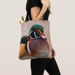 Tote Bag Fermeture d'un Drap de canard à bois