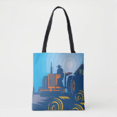 Tote Bag Fermier Sur Un Tracteur (Devant)