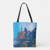 Tote Bag Fermier Sur Un Tracteur (Dos)