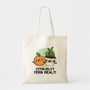 Tote Bag Ferne Citrusy Véritable Fruit Plante Pun