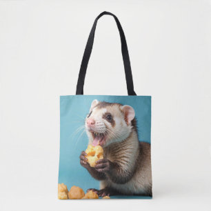 Tote Bag Ferret Cute Manger Fromage Poufs