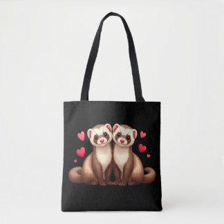 Tote Bag Ferret Love